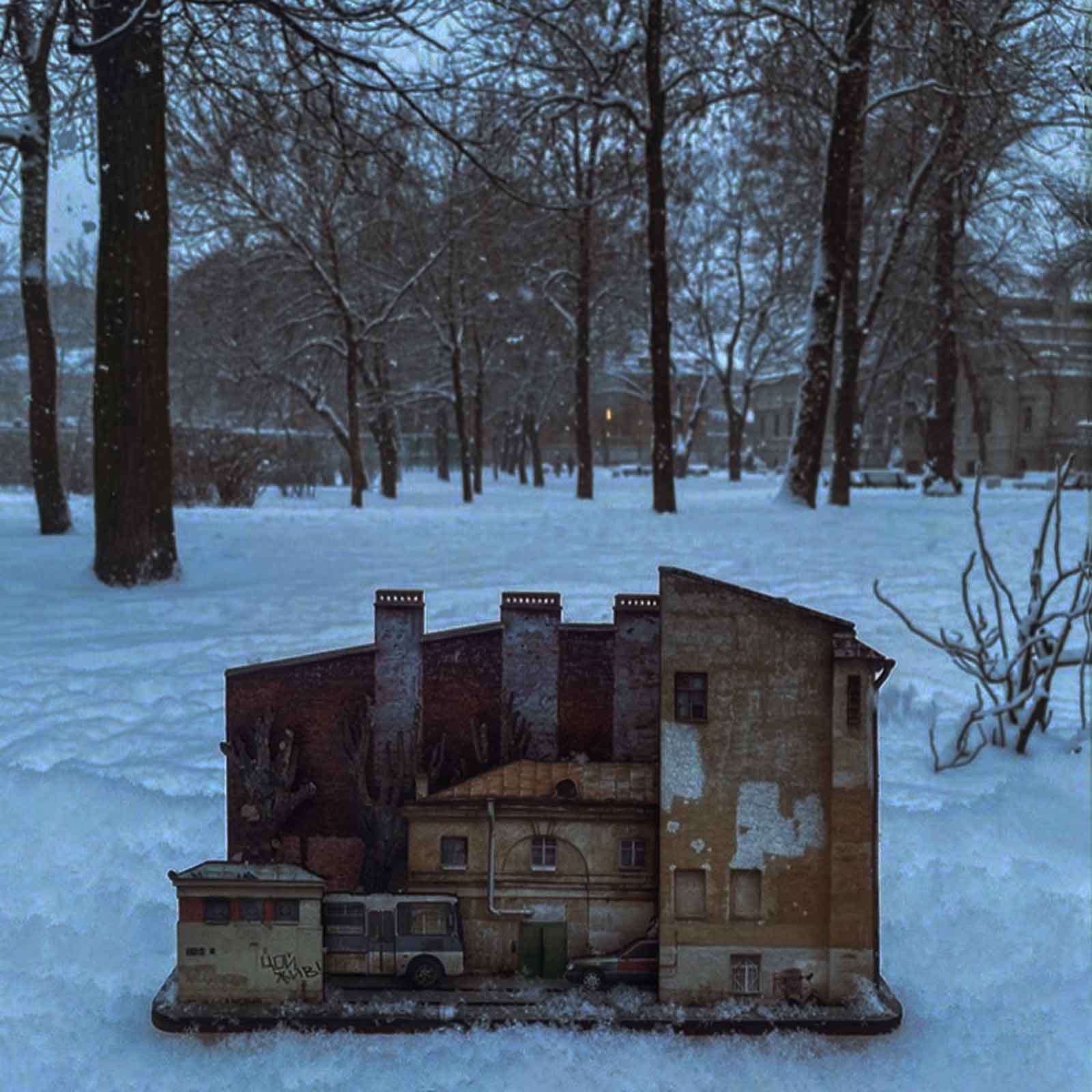 Дома, пазик и «Цой жив». Конструктор с непарадным Петербургом | Арт на 2x2  | 2021