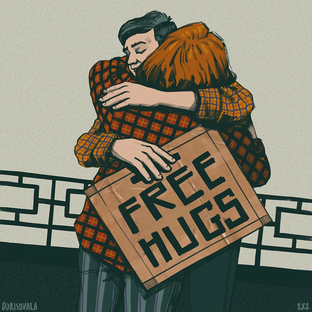 Движение, спасающее от одиночества: история Free Hugs и флешмобов по всему миру