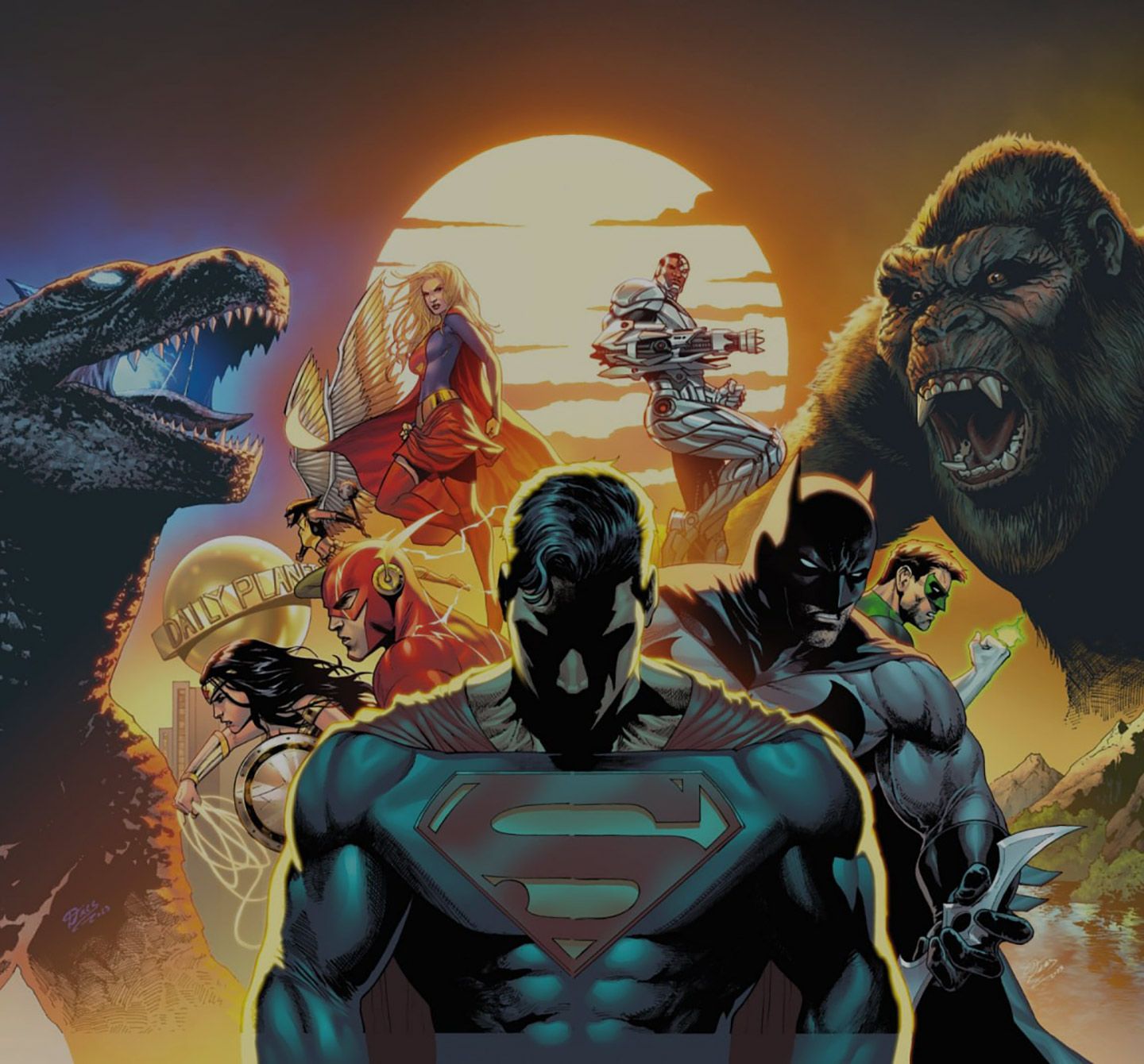 DC Comics выпустит кроссовер Лиги справедливости, Годзиллы и Кинг-Конга